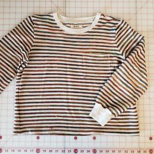 Madewell Rainbow Thread Stripe Pocket Long Sleeve Tee